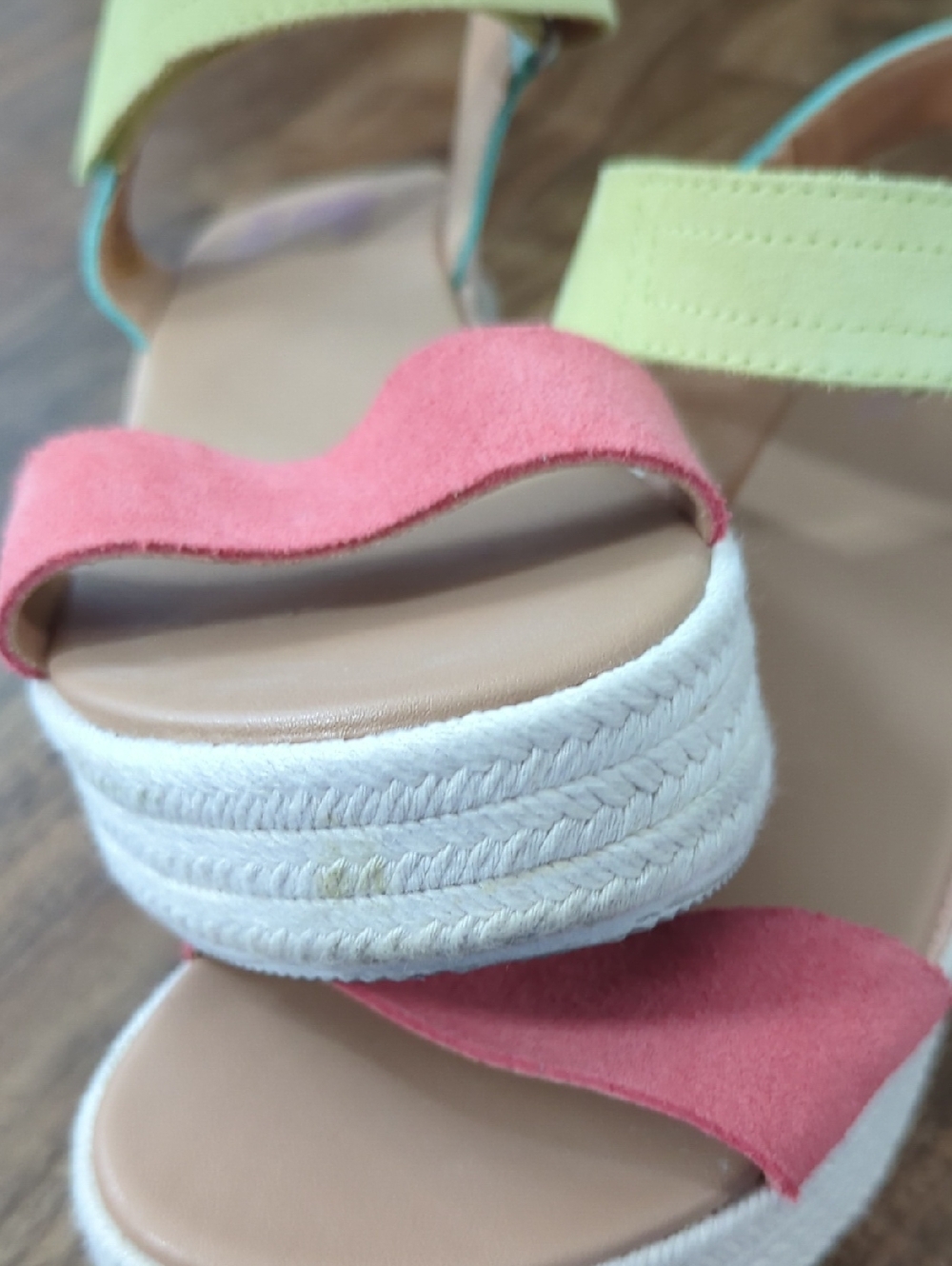 Sorel Cameron Flatform Platform Sandal Hot Coral & Sea Salt - Picture 5 of 8